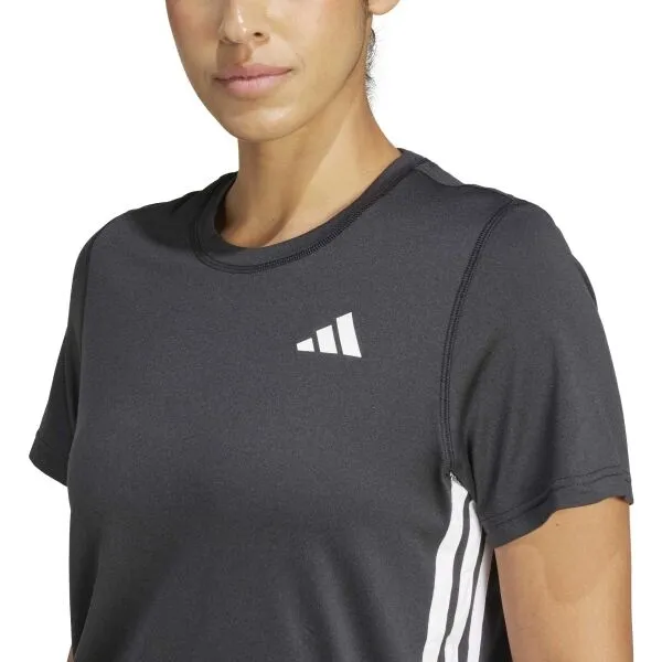 adidas WE 3-STRIPES CREW TEE Dámske tričko, čierna, veľkosť