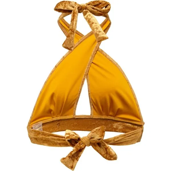 GOLDBEE VELVET SWIMSUIT CROSS Dámsky vrchný diel plaviek, zlatá, veľkosť