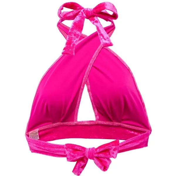 GOLDBEE VELVET SWIMSUIT CROSS Dámsky vrchný diel plaviek, ružová, veľkosť