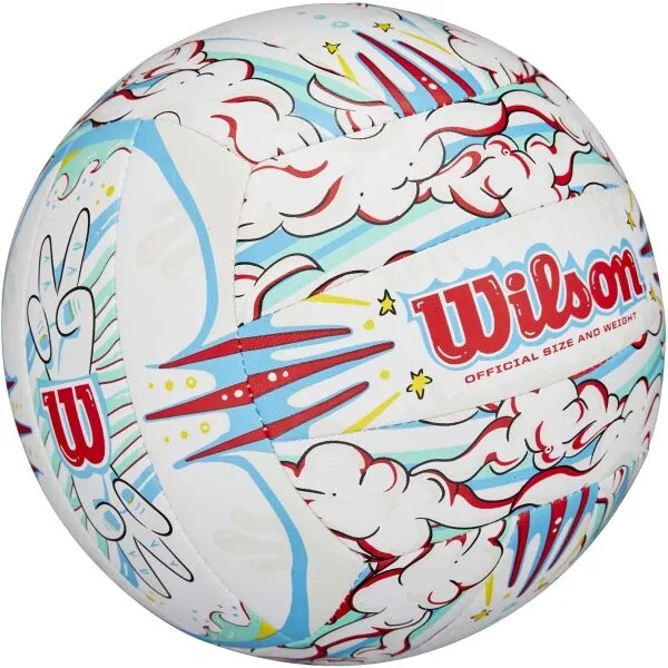 Wilson GRAFFITI PEACE VB Lopta na plážový volejbal, biela, veľkosť