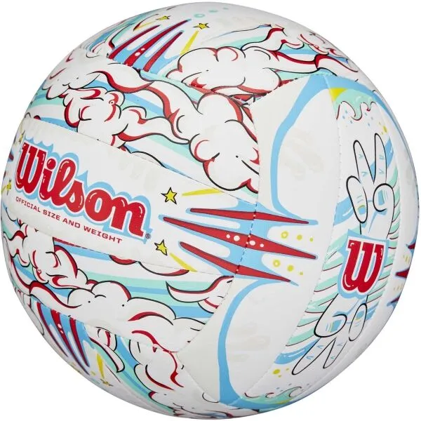 Wilson GRAFFITI PEACE VB Lopta na plážový volejbal, biela, veľkosť