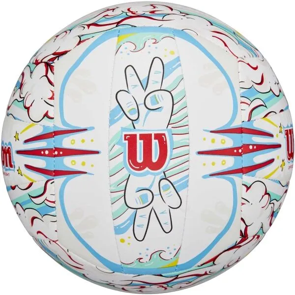Wilson GRAFFITI PEACE VB Lopta na plážový volejbal, biela, veľkosť