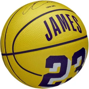 Wilson NBA PLAYER ICON MINI LEBRON Mini basketbalová lopta, žltá, veľkosť
