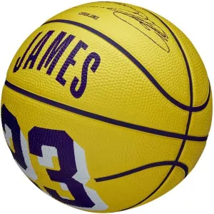 Wilson NBA PLAYER ICON MINI LEBRON Mini basketbalová lopta, žltá, veľkosť