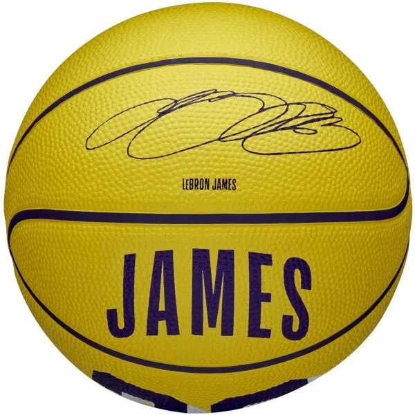 Wilson NBA PLAYER ICON MINI LEBRON Mini basketbalová lopta, žltá, veľkosť