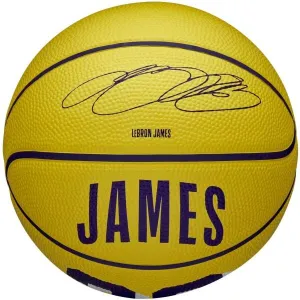 Wilson NBA PLAYER ICON MINI LEBRON Mini basketbalová lopta, žltá, veľkosť