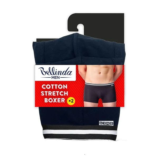 Bellinda 
BOXER COLOURS 2x - Dvojbalenie bavlnených boxeriek - čierna