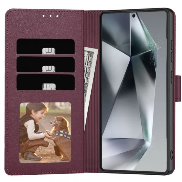 Tech-Protect Wallet knižkové puzdro na Samsung Galaxy A56 5G, bordové