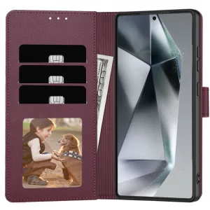 Tech-Protect Wallet knižkové puzdro na Samsung Galaxy A56 5G, bordové