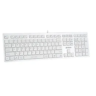 A4Tech FX50, Klávesnice CZ, klasická, nízkoprofilová typ drátová (USB), bílá