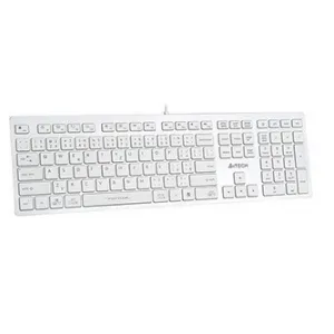 A4Tech FX50, Klávesnice CZ, klasická, nízkoprofilová typ drátová (USB), bílá