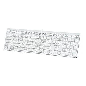 A4Tech FX50, Klávesnice CZ, klasická, nízkoprofilová typ drátová (USB), bílá