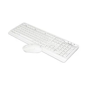 A4Tech FG1012, Sada klávesnice s bezdrátovou optickou myší, AA, CZ, klasická, 2.4 [Ghz], bezdrátová, bílá