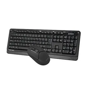 A4Tech FG1012, Sada klávesnice s bezdrátovou optickou myší, AA, CZ, klasická, 2.4 [Ghz], bezdrátová, černá