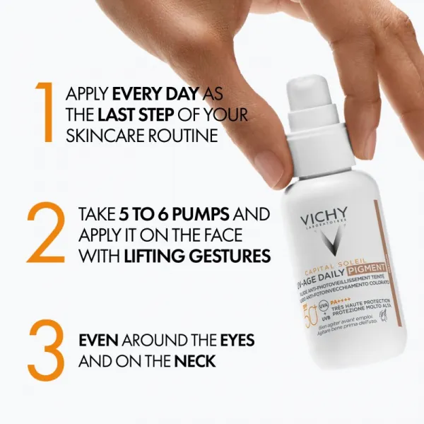 VICHY Capital soleil UV-age daily pigment tónovaný fluid SPF50+ medium 40 ml