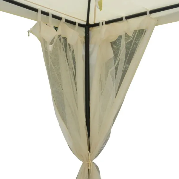 Outsunny Zahradní altán s moskytiérou, 3 x 3 m, krémově bílý