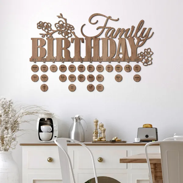 Nástenný rodinný kalendár - Family Birthday