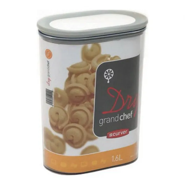 CURVER Nádoba na sypké potraviny DRY GRAND CHEF 1,6 l | transparentná / sivá