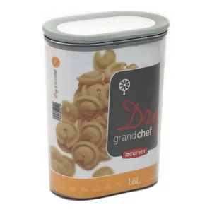 CURVER Nádoba na sypké potraviny DRY GRAND CHEF 1,6 l | transparentná / sivá