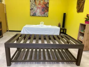 Masívny drevený masážny stôl 200×90 cm, výška 65 cm
