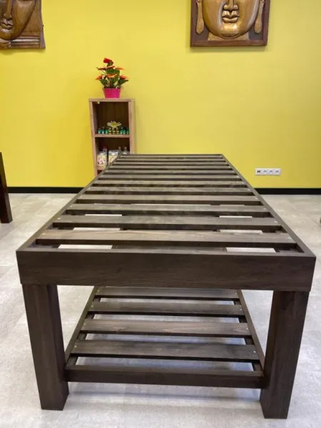 Masívny drevený masážny stôl 200×90 cm, výška 65 cm