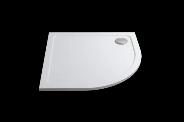 H K - THOR Sprchová vanička z liateho mramoru, štvrťkruh, R550 80x80x3 cm SE-THOR-80Q