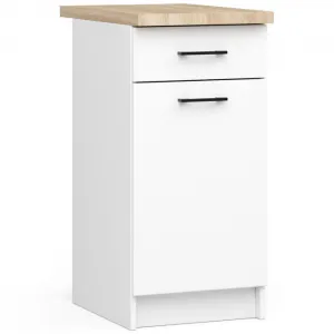 Ak furniture Kuchyňská linka Olivie 2,4 m prosklená dub sonoma/bílá