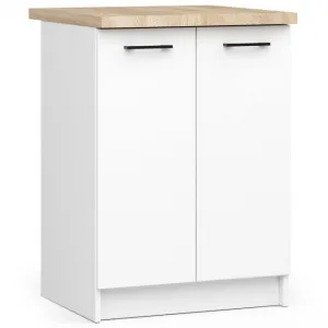 Ak furniture Kuchyňská linka Olivie 2,4 m prosklená dub sonoma/bílá