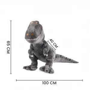 JAKS Plyšový dinosaurus Dino Farba: šedá, Veľkosť: 100 cm