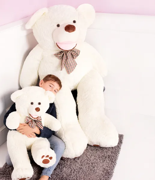 JAKS Plyšový medveď Amigo Farba: biela, Veľkosť: 190 cm