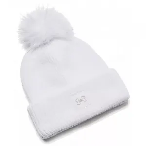 Dámska zimná čiapka UNDER ARMOUR UA Halftime Ribbed Pom-WHT