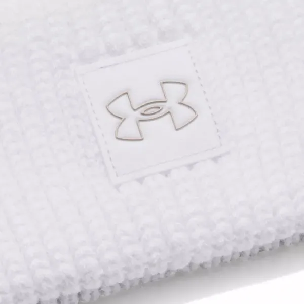 Dámska zimná čiapka UNDER ARMOUR UA Halftime Ribbed Pom-WHT