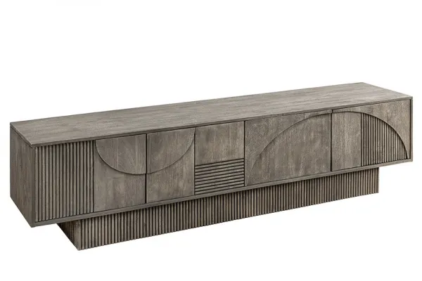 LuxD Dizajnový TV stolík Movement 200 cm sivé dymové mango