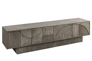 LuxD Dizajnový TV stolík Movement 200 cm sivé dymové mango