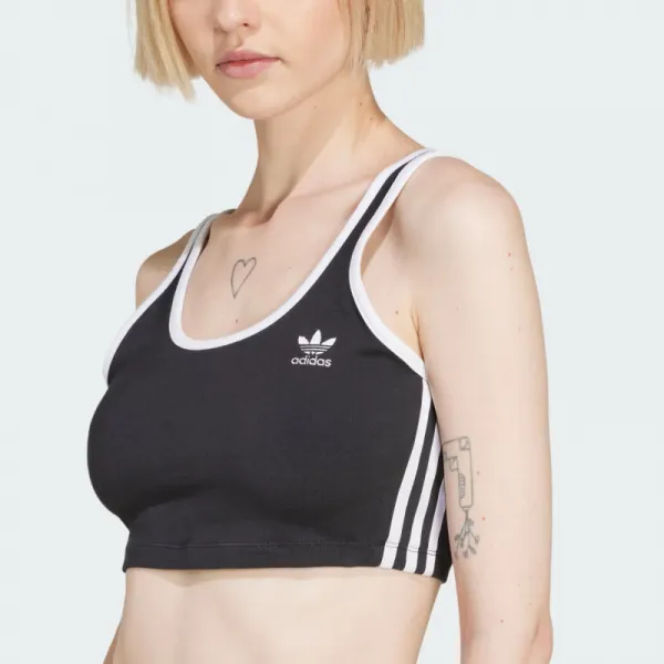 Dámske tielko ADIDAS ORIGINALS 3S BRA TOP-BLACK WHITE