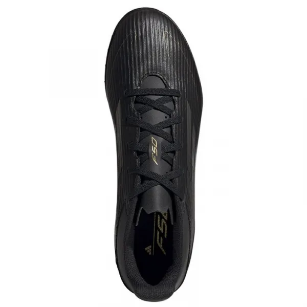 Pánske futbalové kopačky turfy ADIDAS F50 Club M TF core black iron metallic gold metallic