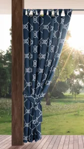 TmavomodrývodeodolnýzávesdoaltánkusdekoratívnymvzoromŠírka:155cm|Dĺžka:220cm