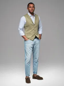 Elegantná vesta pre pánov- olivová