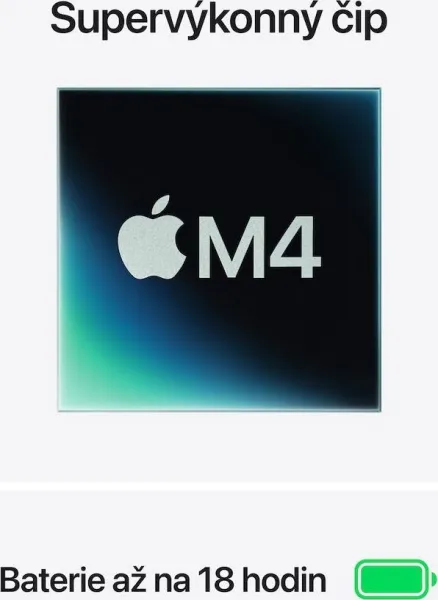 MacBook Air 13" Apple M4 10C CPU 10C GPU 24GB 512GB Strieborný SK, MC654SL/A