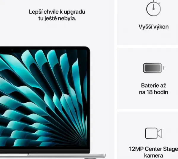 MacBook Air 13" Apple M4 10C CPU 10C GPU 24GB 512GB Strieborný SK, MC654SL/A