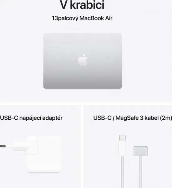 MacBook Air 13" Apple M4 10C CPU 10C GPU 24GB 512GB Strieborný SK, MC654SL/A