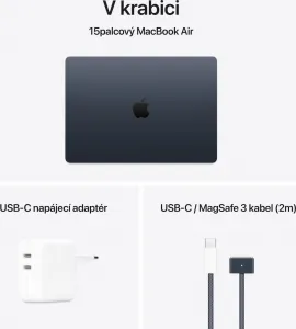 MacBook Air 15" Apple M4 10C CPU 10C GPU 16GB 512GB Polnočný SK, MW1M3SL/A