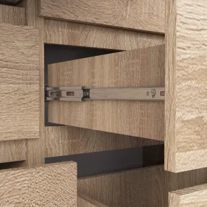 Ak furniture Komoda Kuba 120 cm 8 zásuviek dub sonoma