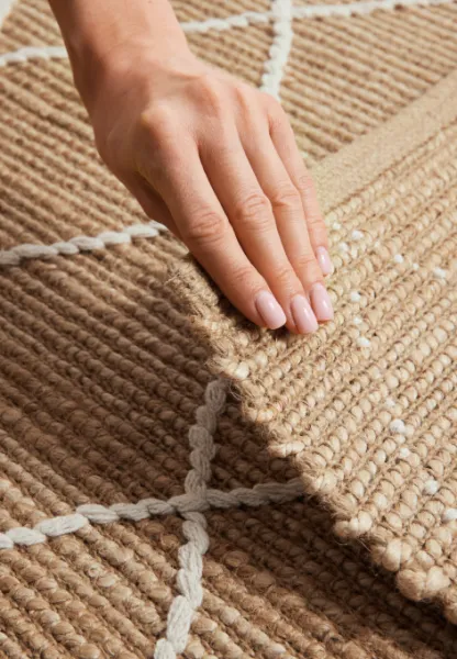 Koberec Kunu naturálny / zlatý / biely