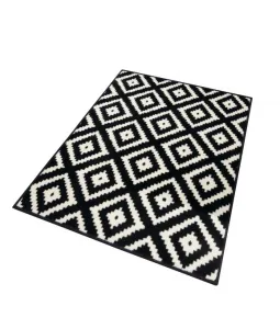 Koberec Hamla Diamond krémový / čierny