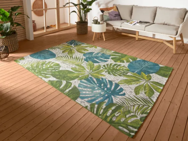 Koberec Flair Tropical Leaves tyrkysový / zelený