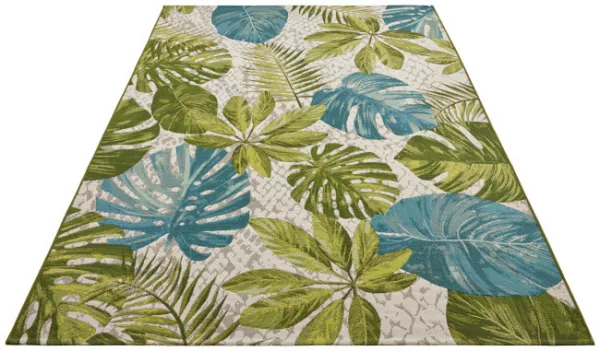 Koberec Flair Tropical Leaves tyrkysový / zelený