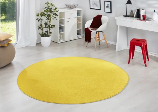 Koberec Fancy žltý kruh