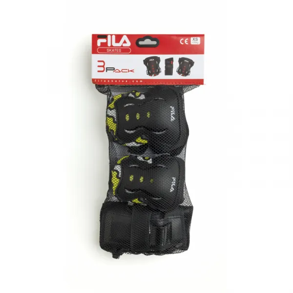 Chlapčenský chrániče na korčule FILA SKATES JR BOY FP GEARS BLK YELLO