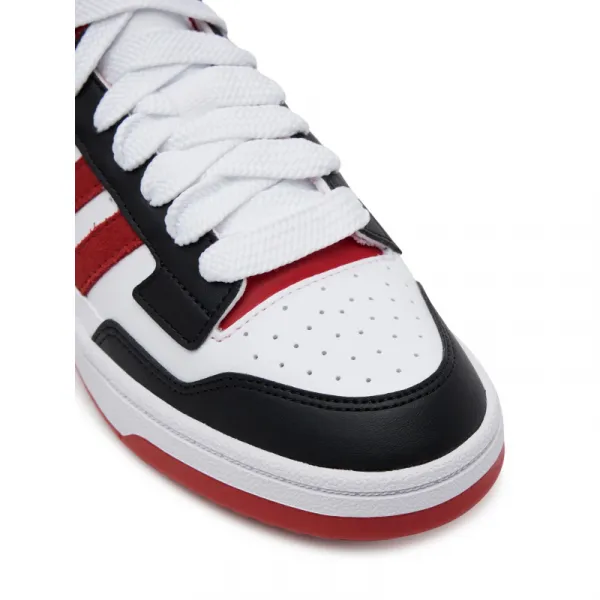 Chlapčenská vychádzková obuv ADIDAS Rapid Court Mid Jr core black red cloud white